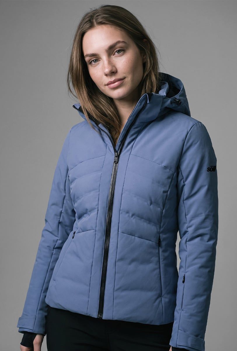 Chaqueta de esquí mujer Söll MATRIX Moonlight Blue – primer plano - 2