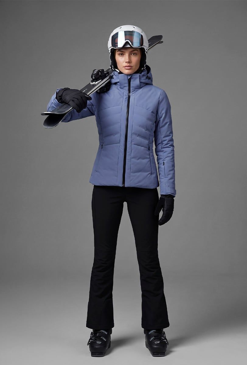 Chaqueta de esquí mujer Söll MATRIX Moonlight Blue – con esquís - 3