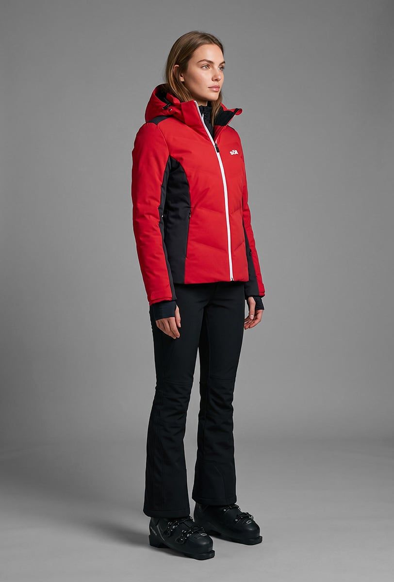 Chaqueta de esquí mujer Söll MOTION Red – vista frontal - 2
