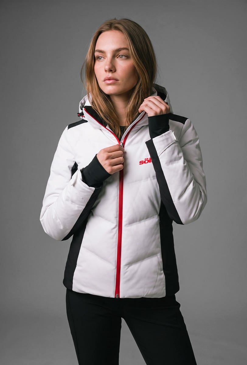 Chaqueta de esquí mujer Söll MOTION White - 1