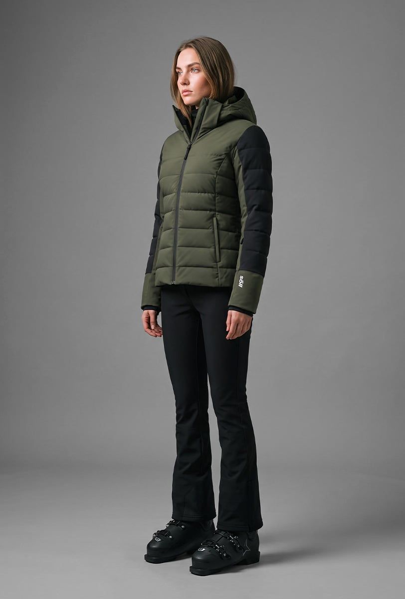 Chaqueta de esquí para mujer Söll NONIS Dark Olive – vista frontal - 3