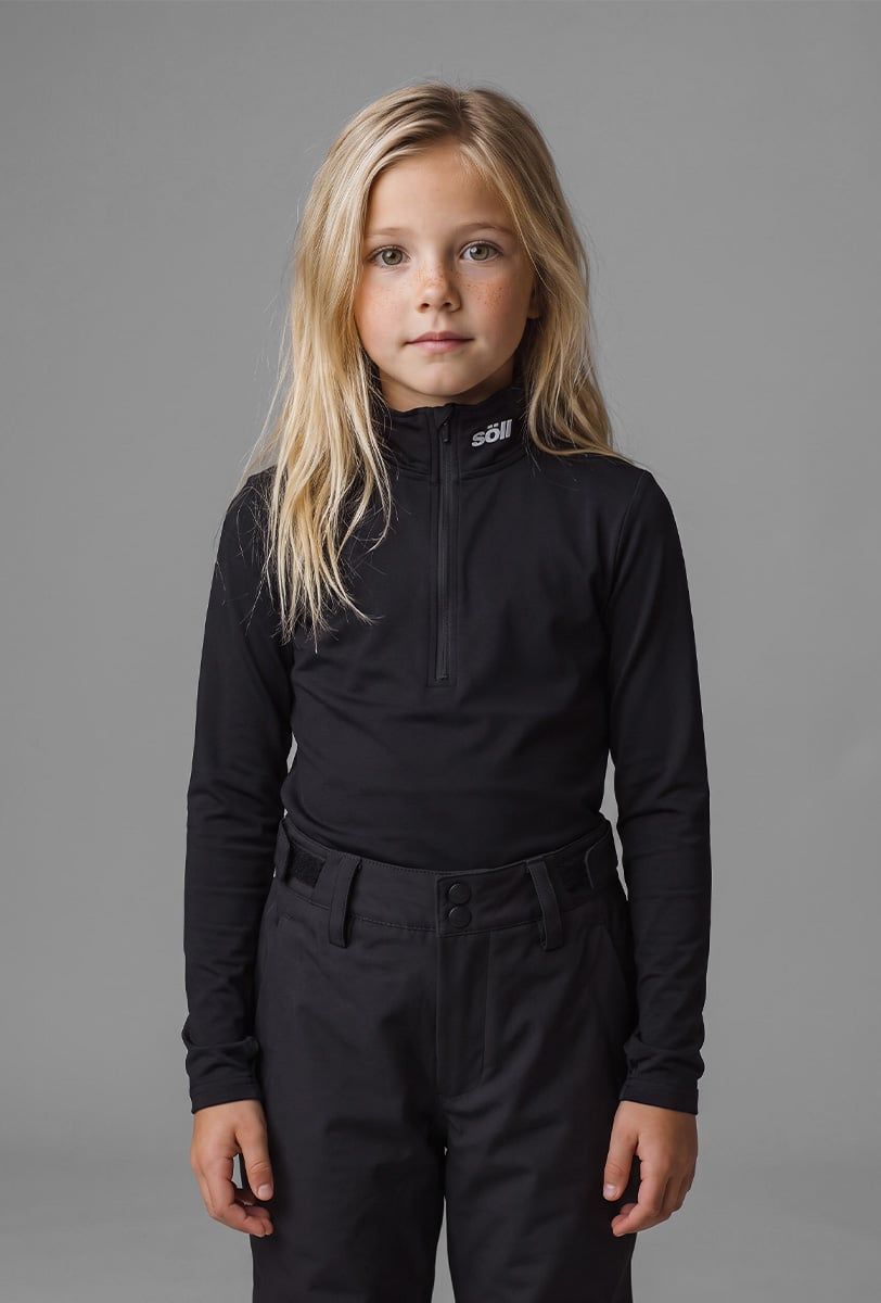 Forro polar esquí infantil Söll ACTIVE II Black – primer plano - 3
