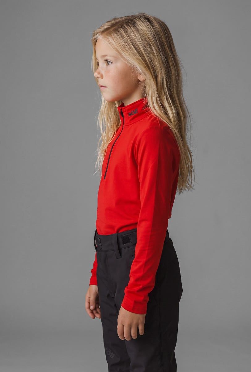 Kids ski fleece Söll ACTIVE II Red – side view - 2