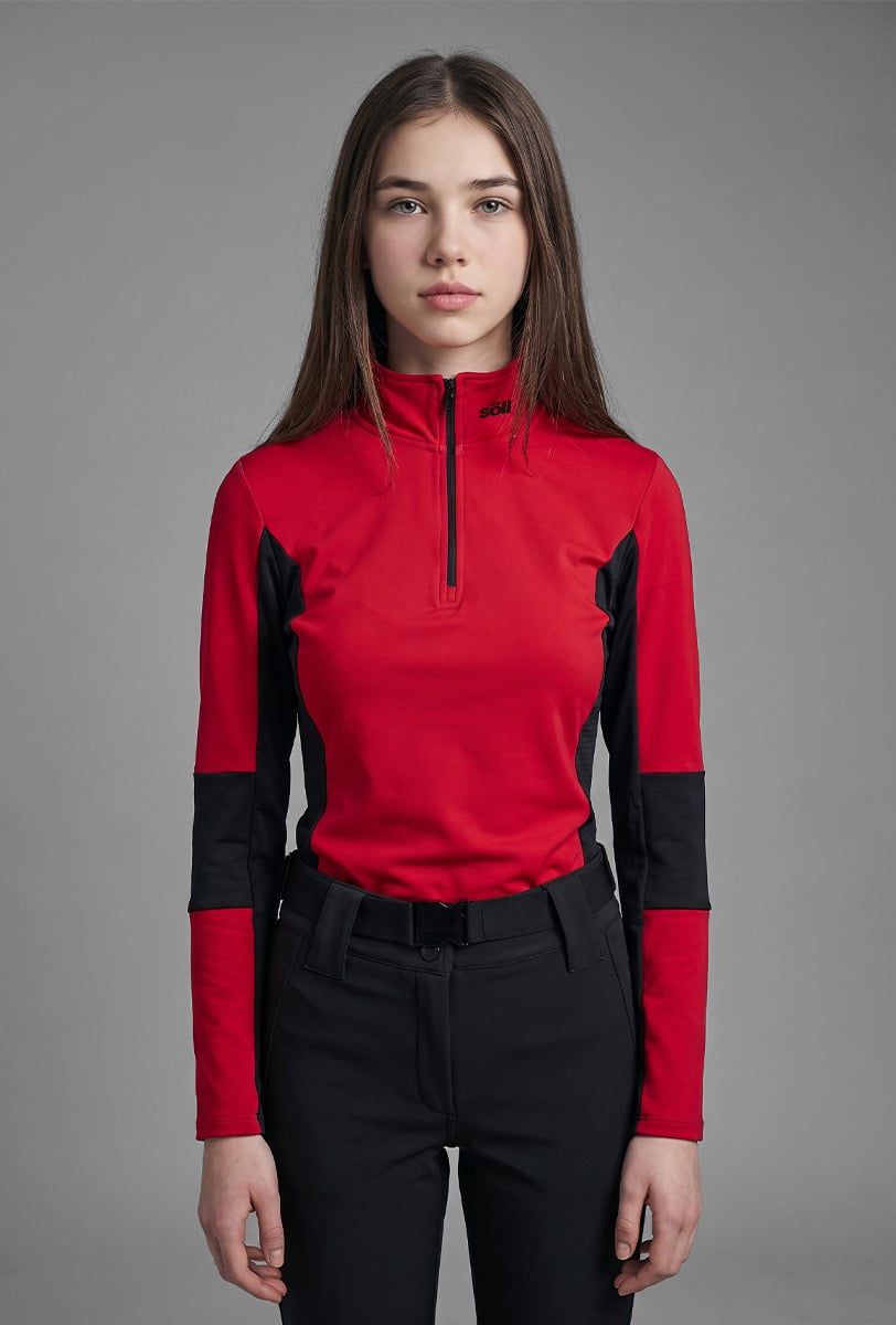 Forro polar esquí niña/chica Söll AVORIAZ Red – primer plano - 3