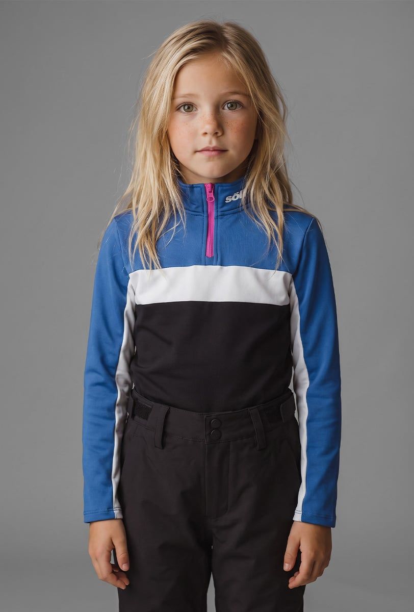Forro polar esquí infantil Söll BORMIO Black – primer plano - 3