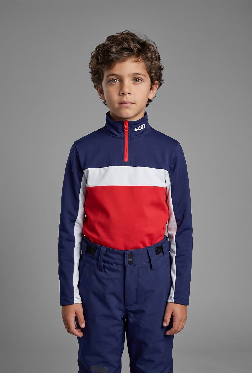 Forro polar esquí infantil Söll BORMIO Red – primer plano - 3