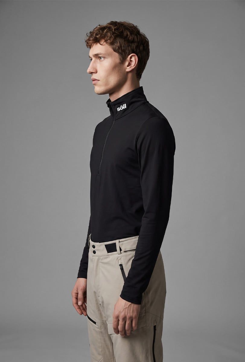Forro polar esquí hombre Söll ACTIVE II Black – vista lateral - 3