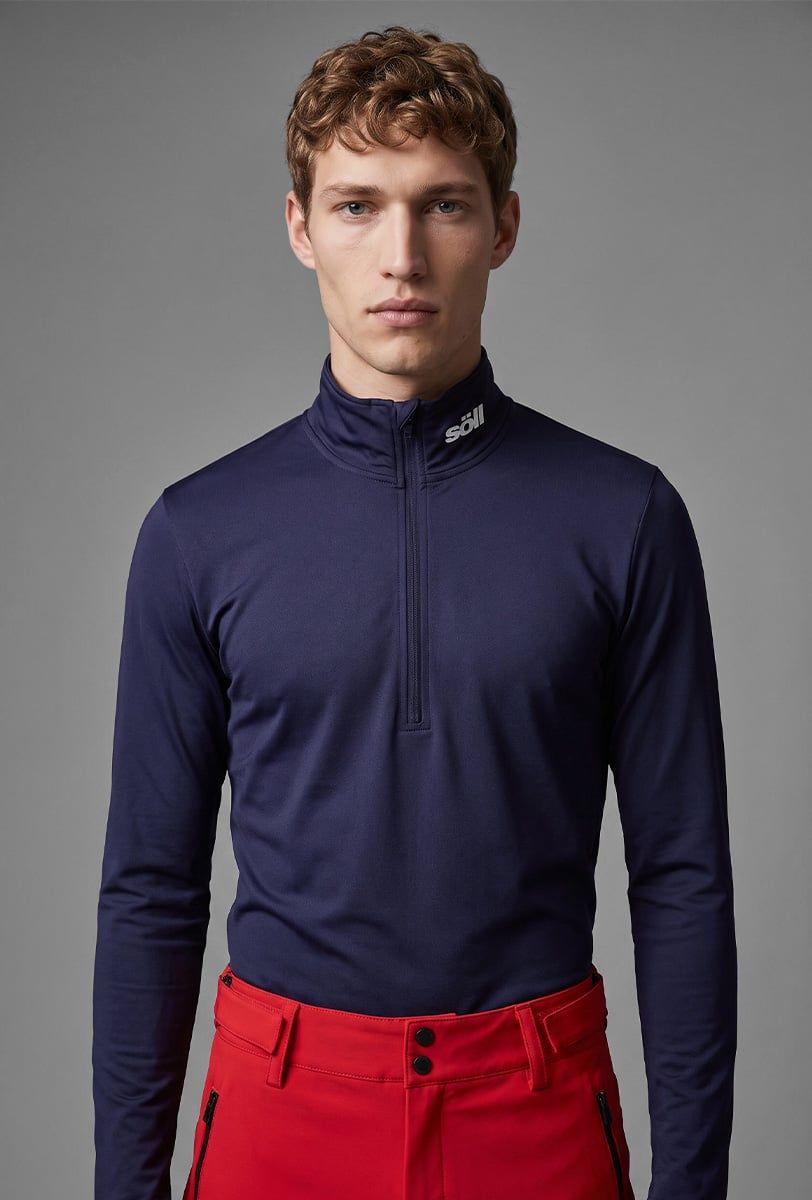 Forro polar esquí hombre Söll ACTIVE II Navy – primer plano - 3