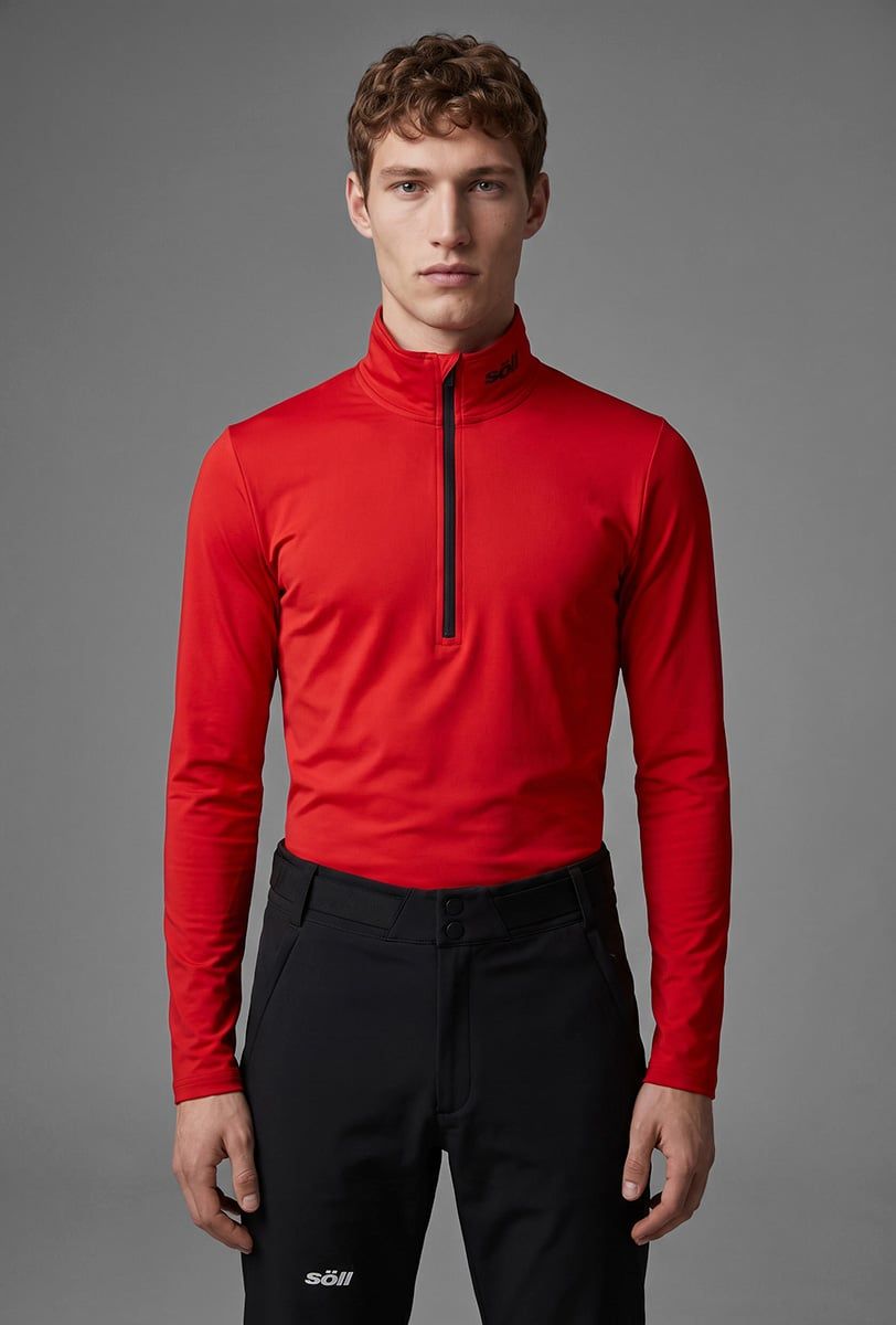 Forro polar esquí hombre Söll ACTIVE II Red – primer plano - 2