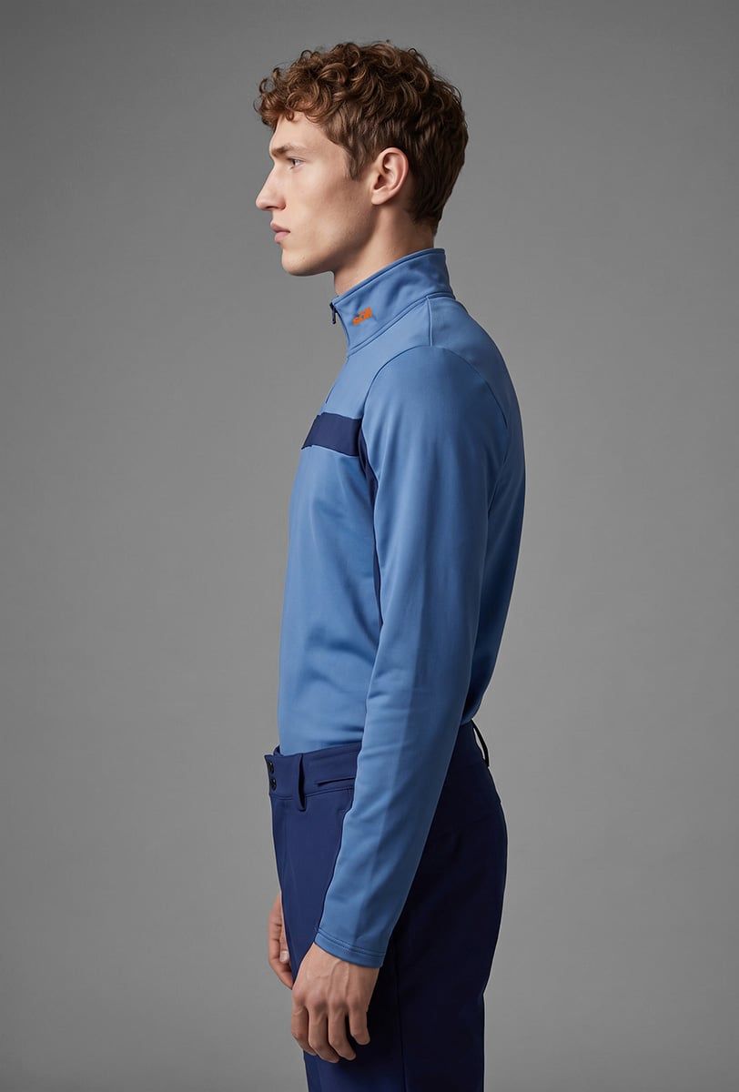 Forro polar de esquí para hombre Söll GSTAAD Moonlight Blue – vista lateral - 2