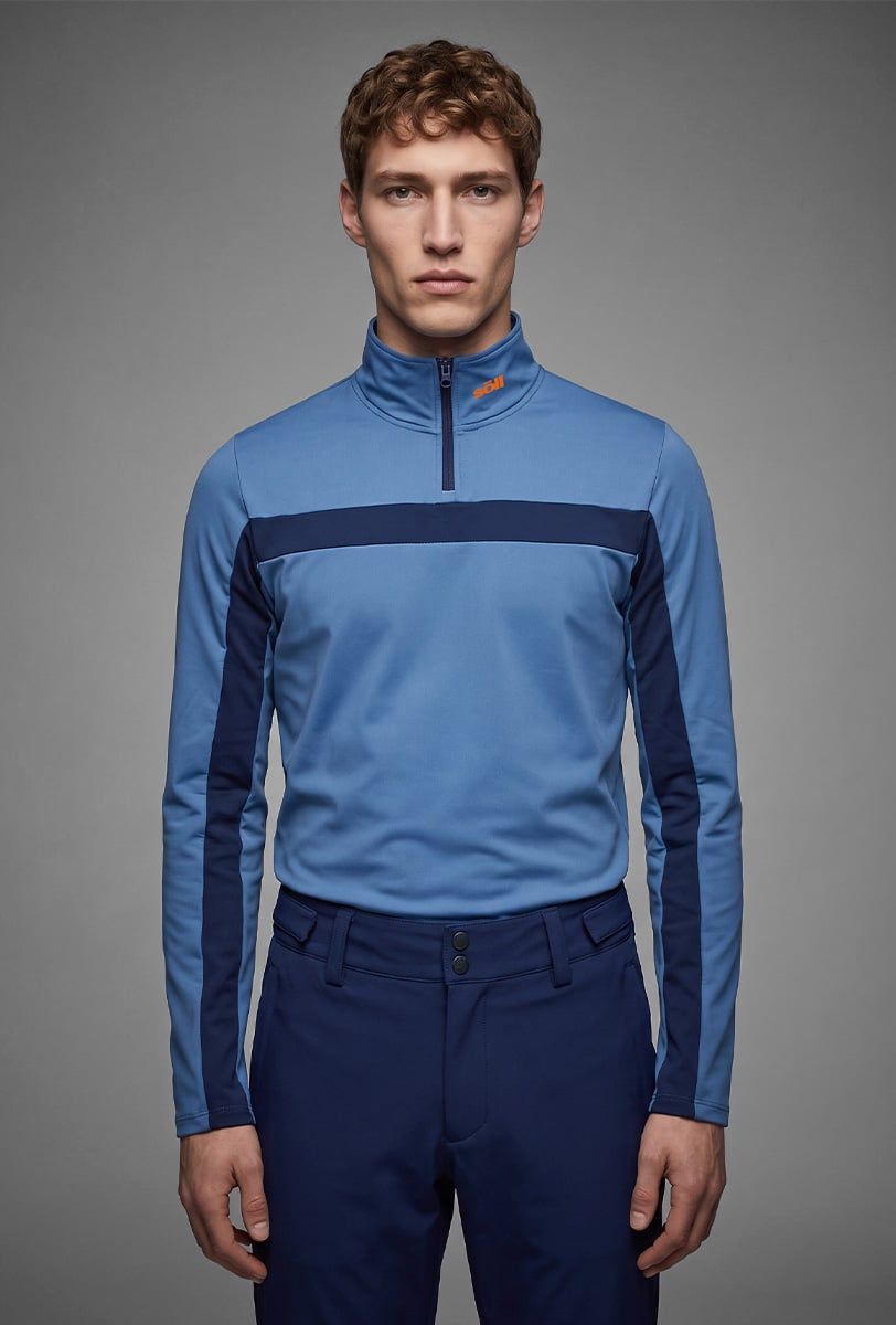 Forro polar de esquí para hombre Söll GSTAAD Moonlight Blue – primer plano - 3