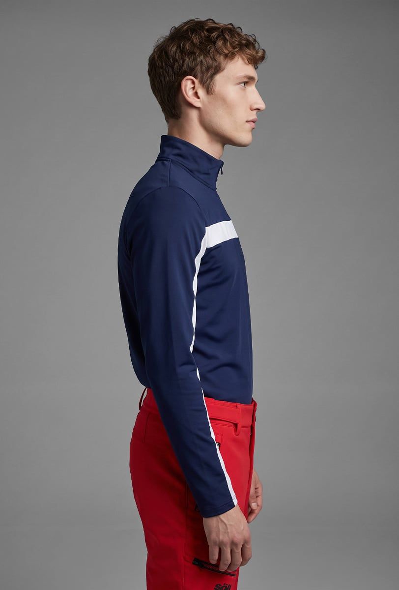Forro polar de esquí para hombre Söll GSTAAD Navy – vista lateral - 2