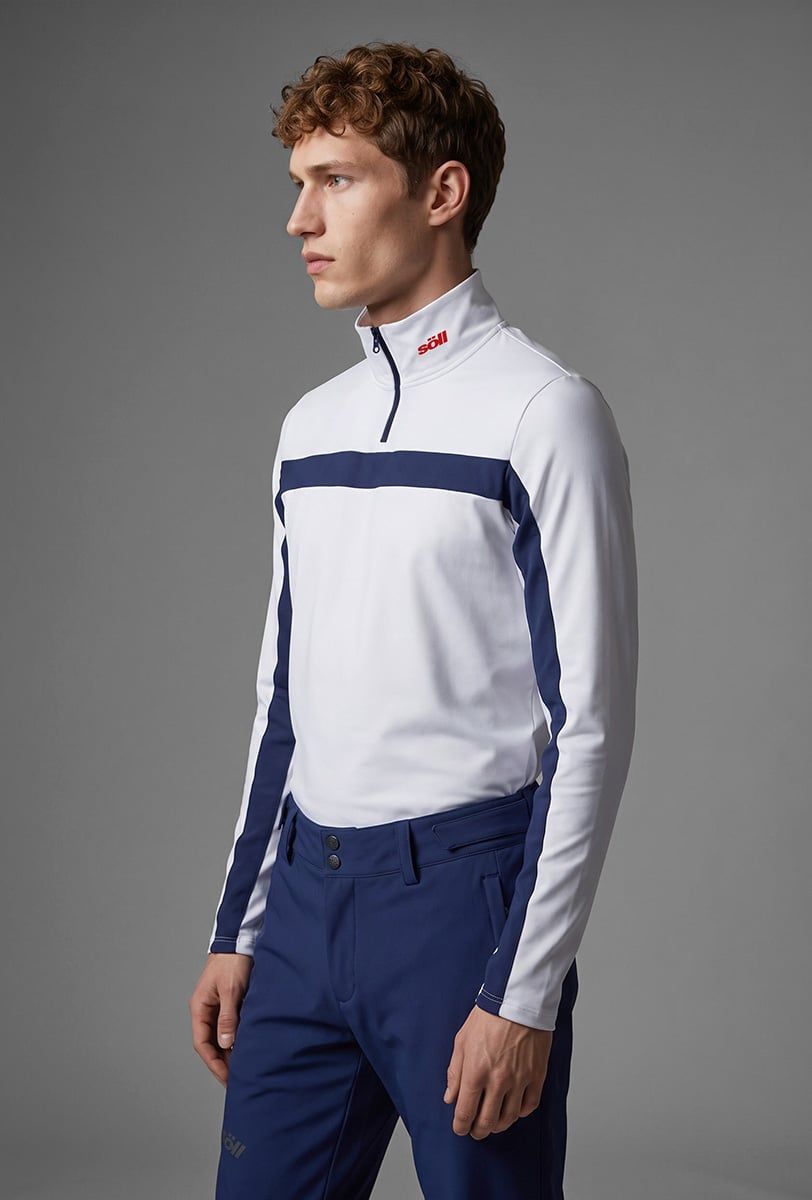 Forro polar de esquí para hombre Söll GSTAAD White - 1