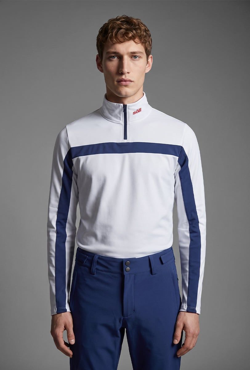 Forro polar de esquí para hombre Söll GSTAAD White – primer plano - 2