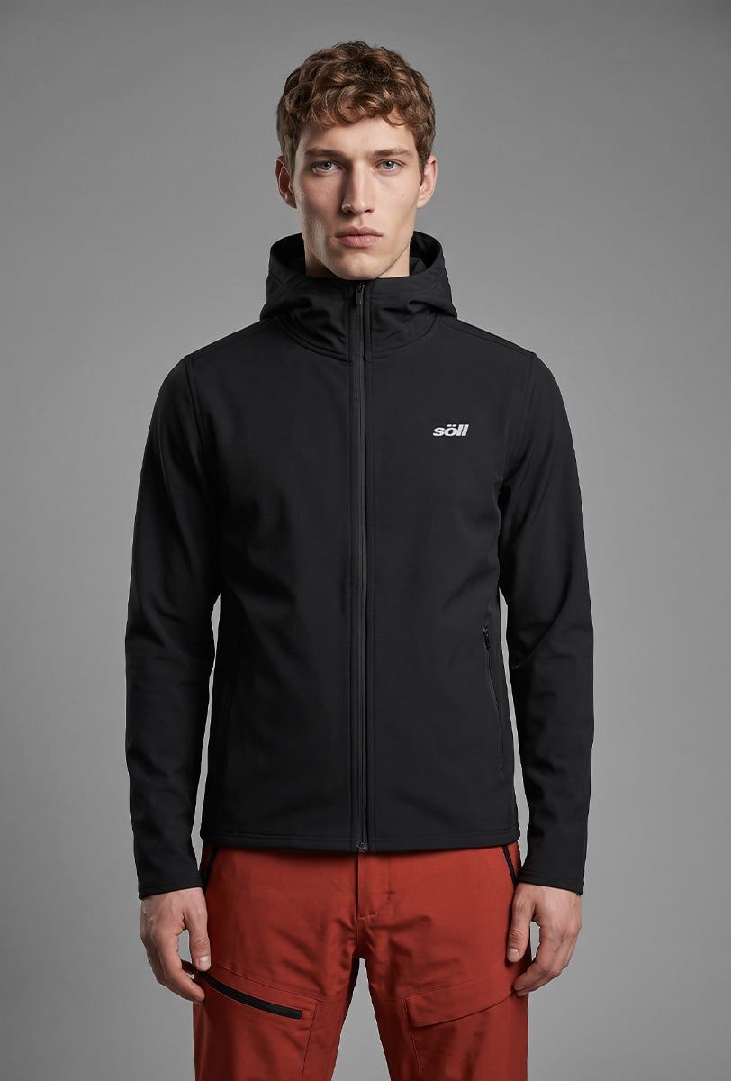 Forro polar técnico hombre Söll KLOSTERS Black – primer plano - 2