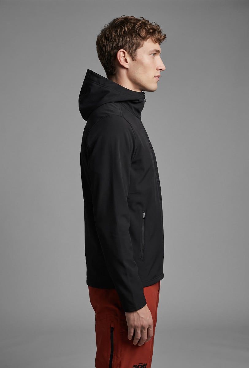 Forro polar técnico hombre Söll KLOSTERS Black – vista lateral - 3