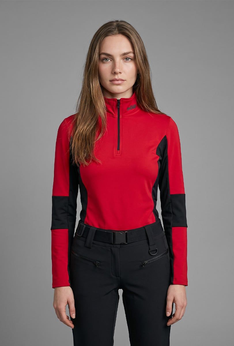 Forro polar esquí mujer Söll AVORIAZ Red – primer plano - 2