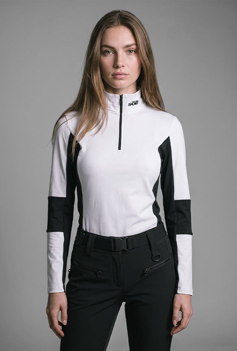 Forro polar esquí mujer Söll AVORIAZ White – primer plano - 3