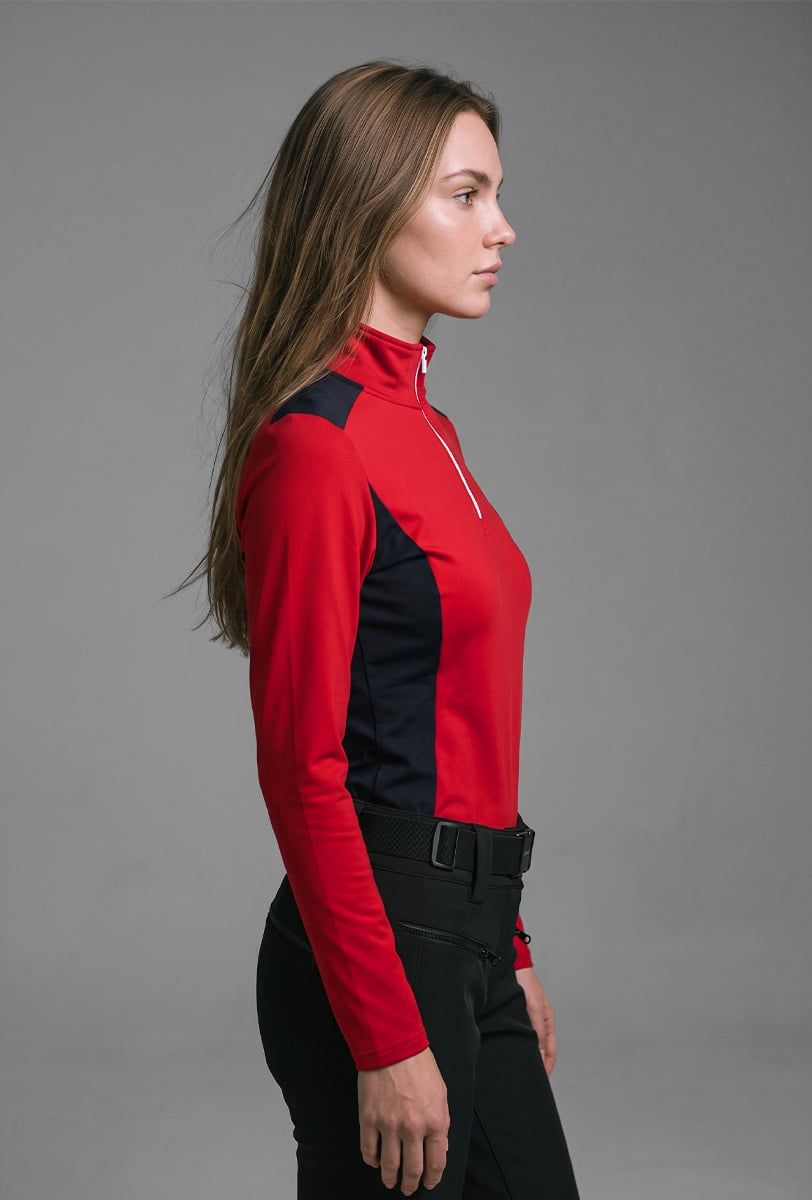 Forro polar esquí mujer Söll MEGEVE Red – vista lateral - 2
