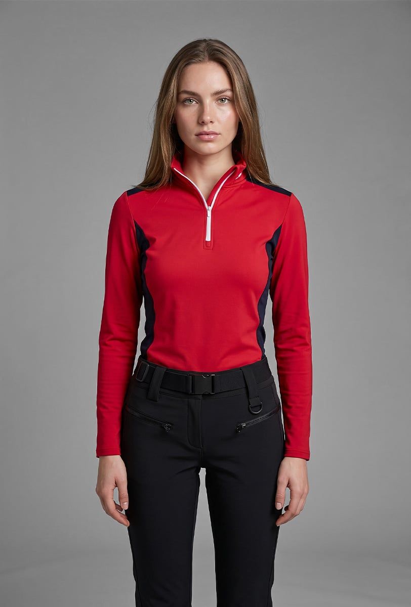 Forro polar esquí mujer Söll MEGEVE Red – primer plano - 3