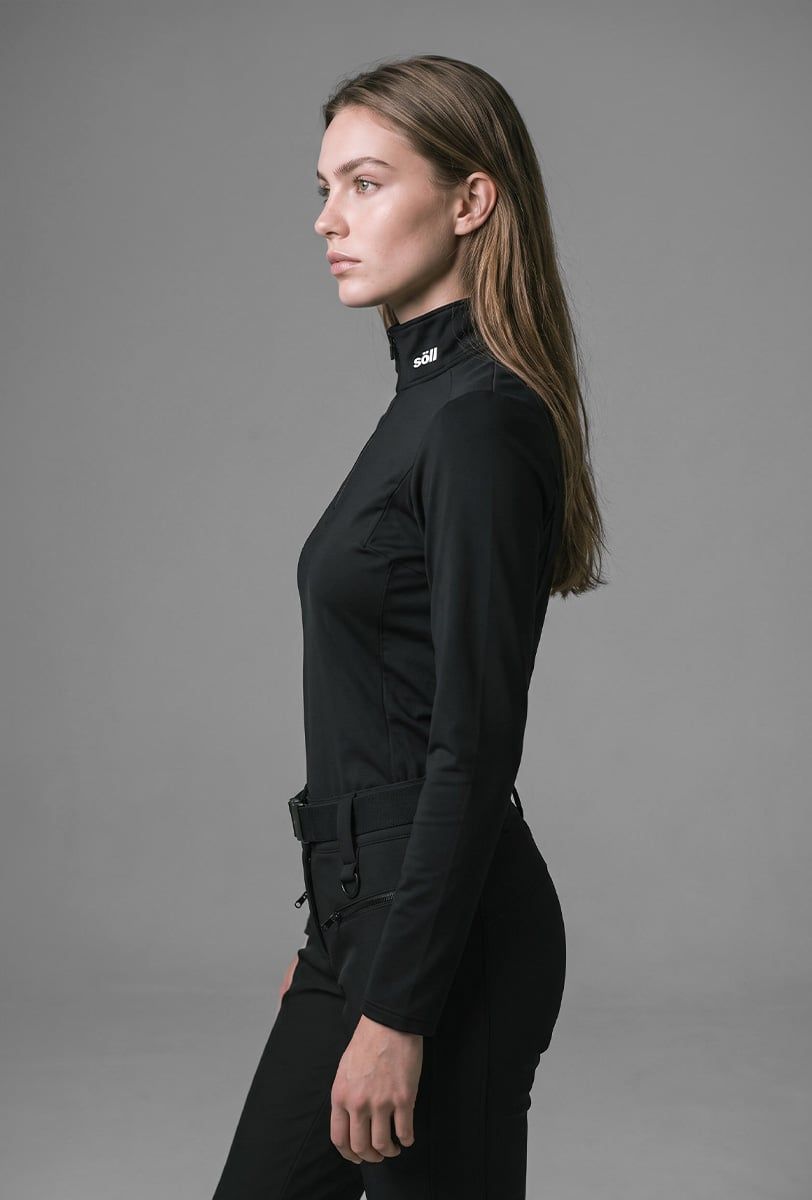 Forro polar esquí mujer Söll MORZINE Black – vista lateral - 2