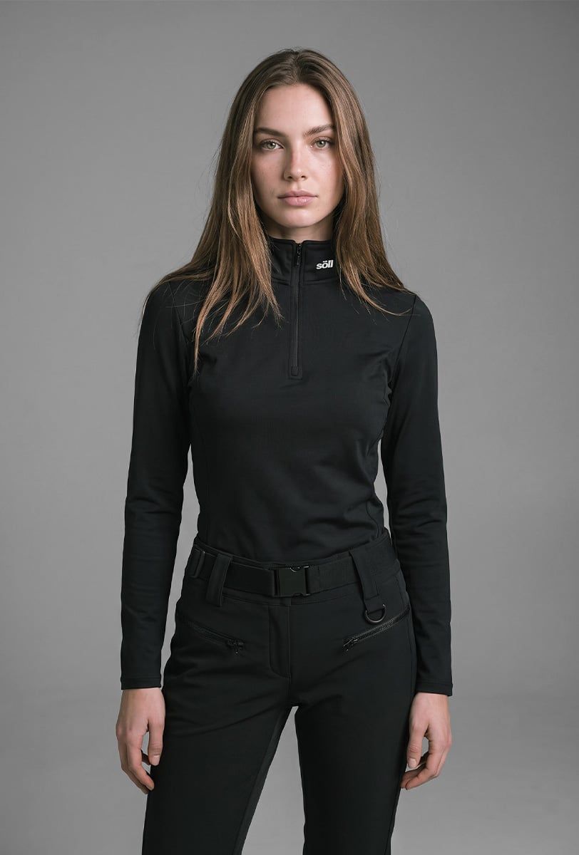 Forro polar esquí mujer Söll MORZINE Black – primer plano - 3