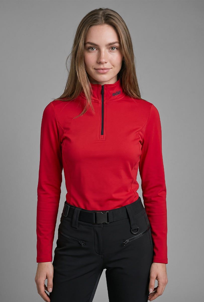 Forro polar esquí mujer Söll MORZINE Red – primer plano - 3