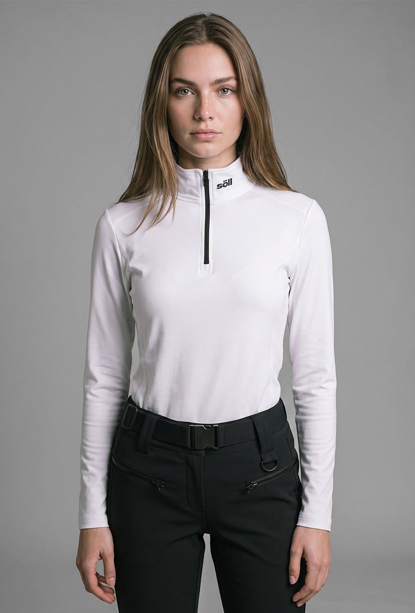 Women's ski fleece Söll MORZINE White – close-up - 3
