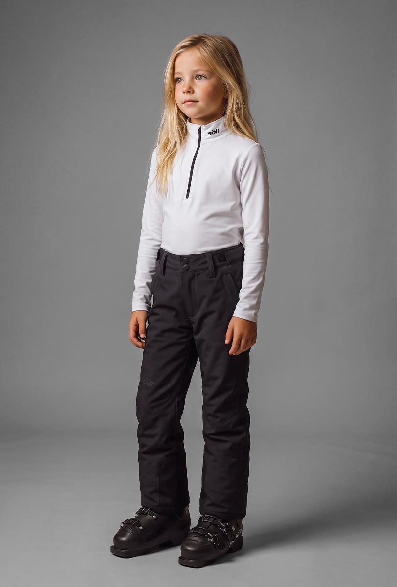 Pantalón de esquí infantil Söll AGILE Black – vista frontal - 2
