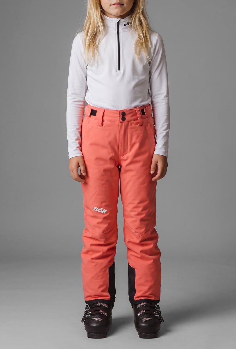 Pantalón de esquí infantil Söll AGILE Coral – detalle - 2