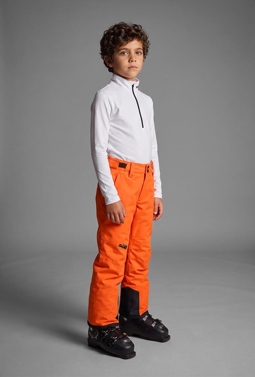 Pantalón de esquí infantil Söll AGILE Orange – vista frontal - 3