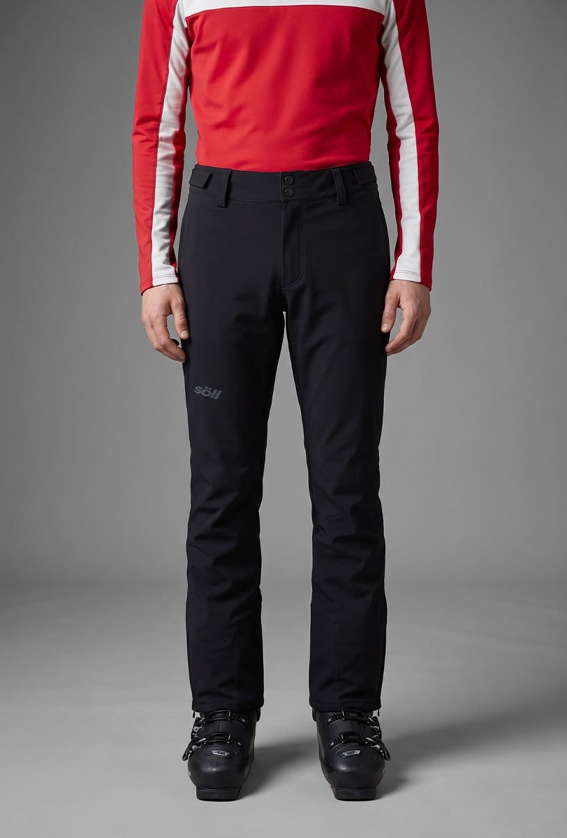 Pantalón de esquí para hombre Söll AGILE Black – primer plano - 2