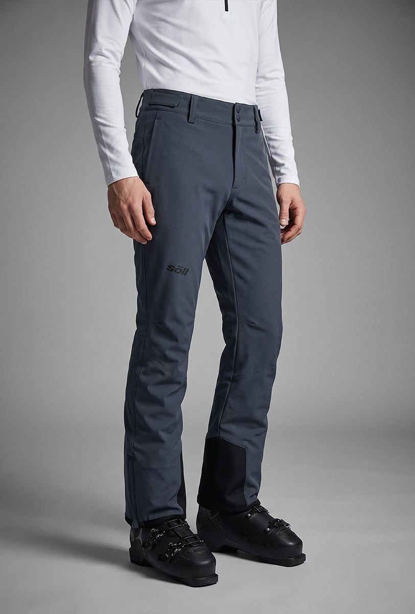 Pantalón de esquí para hombre Söll AGILE Dark Grey – primer plano - 2