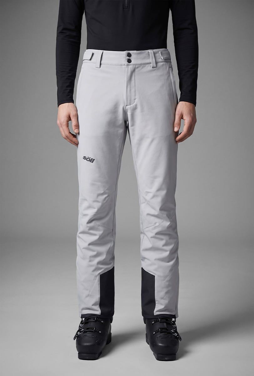 Pantalón de esquí para hombre Söll AGILE Light Grey – primer plano - 2