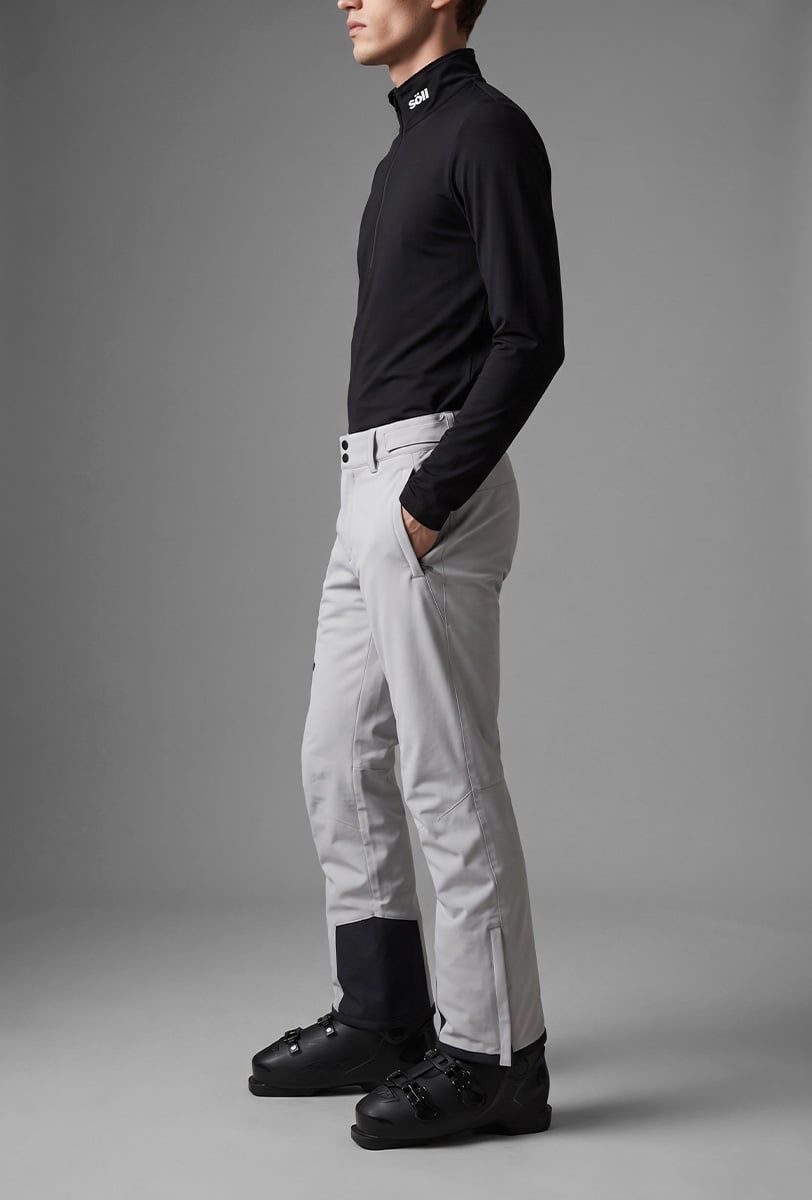 Pantalón de esquí para hombre Söll AGILE Light Grey – detalle 1 - 3