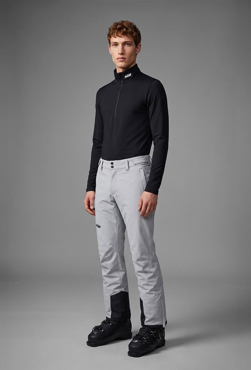 Pantalón de esquí para hombre Söll AGILE Light Grey – detalle 2 - 4