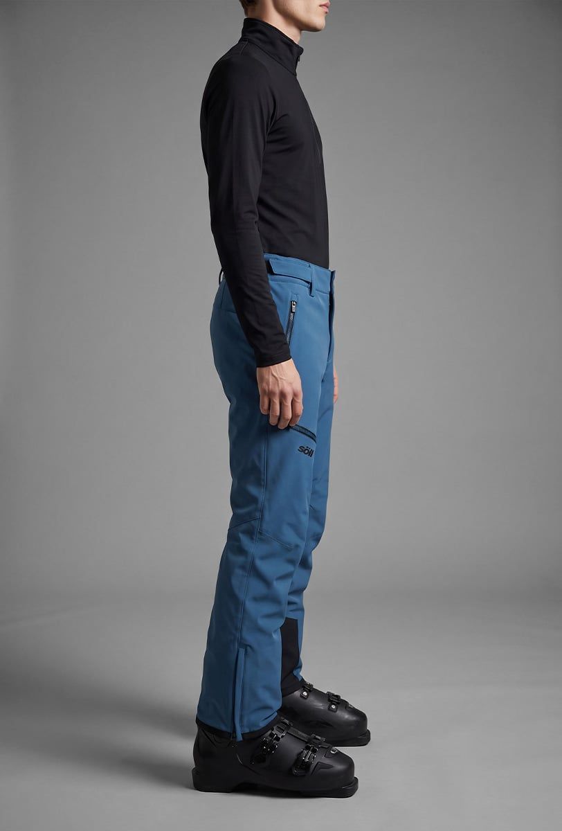 Pantalón de esquí para hombre Söll BACKCOUNTRY II Petrol – detalle 1 - 3