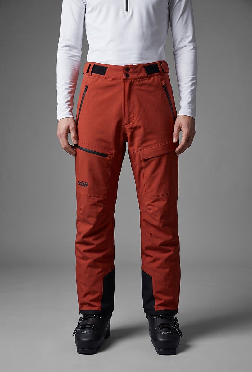 Pantalón de esquí para hombre Söll RAPTOR Lava Red – detalle - 3