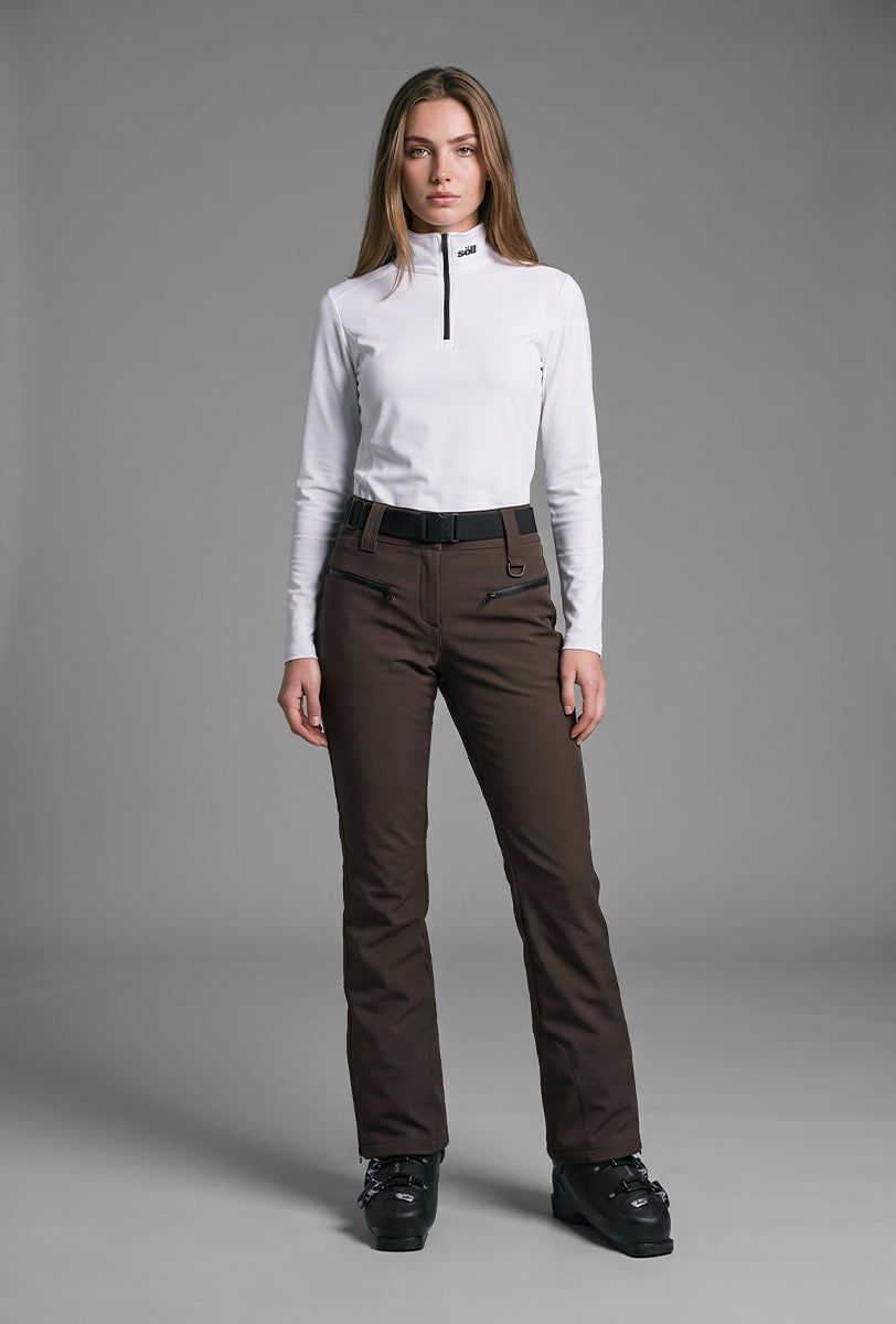 Pantalón de esquí para mujer Söll STELLAR Chocolate – vista frontal - 5